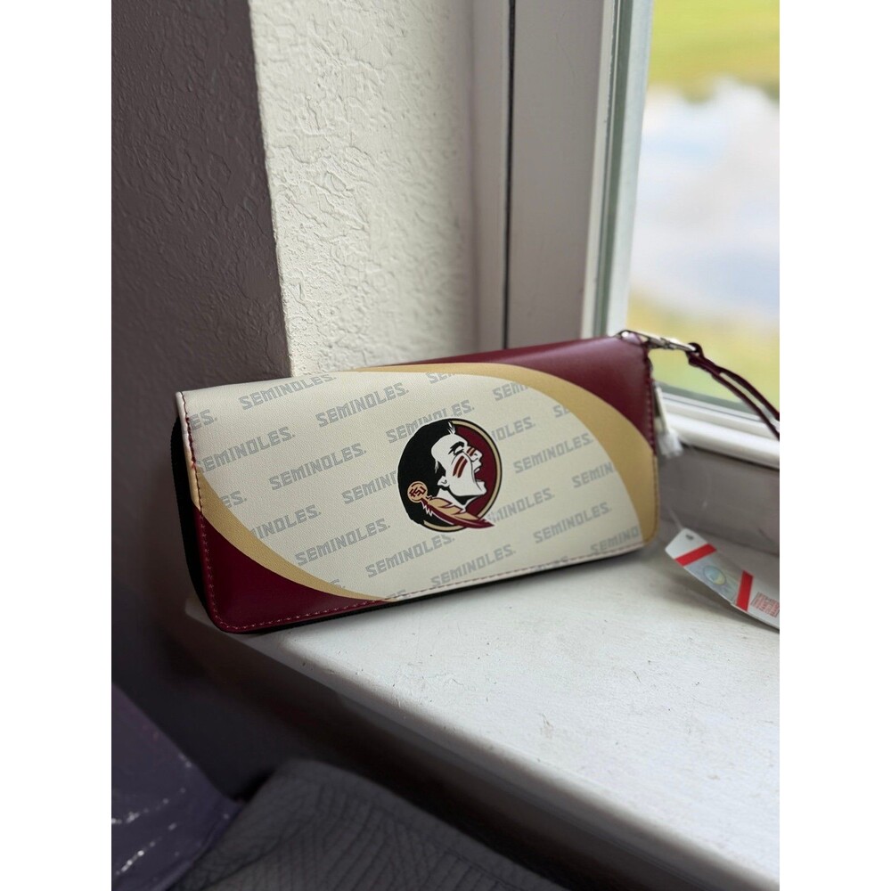 Florida State Seminoles Curve Zip Accordion Wallet Wristlet NEW with Tags!
